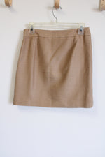 LOFT Tan Woven Mini Skirt | 0 Petite