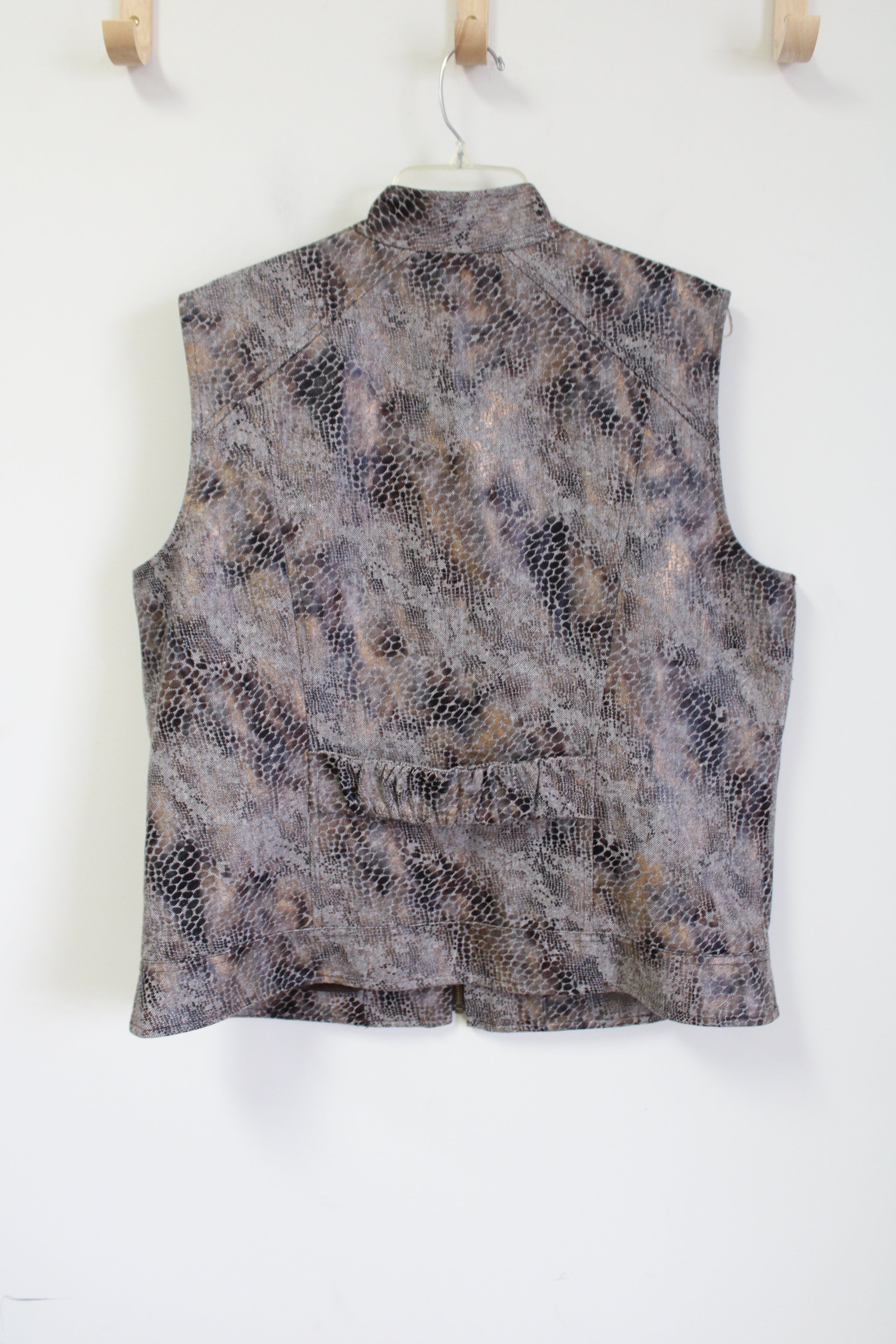 Brown Snakeskin Pattern Vest | XL