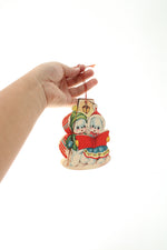 Vintage Carolers Christmas Card Ornament
