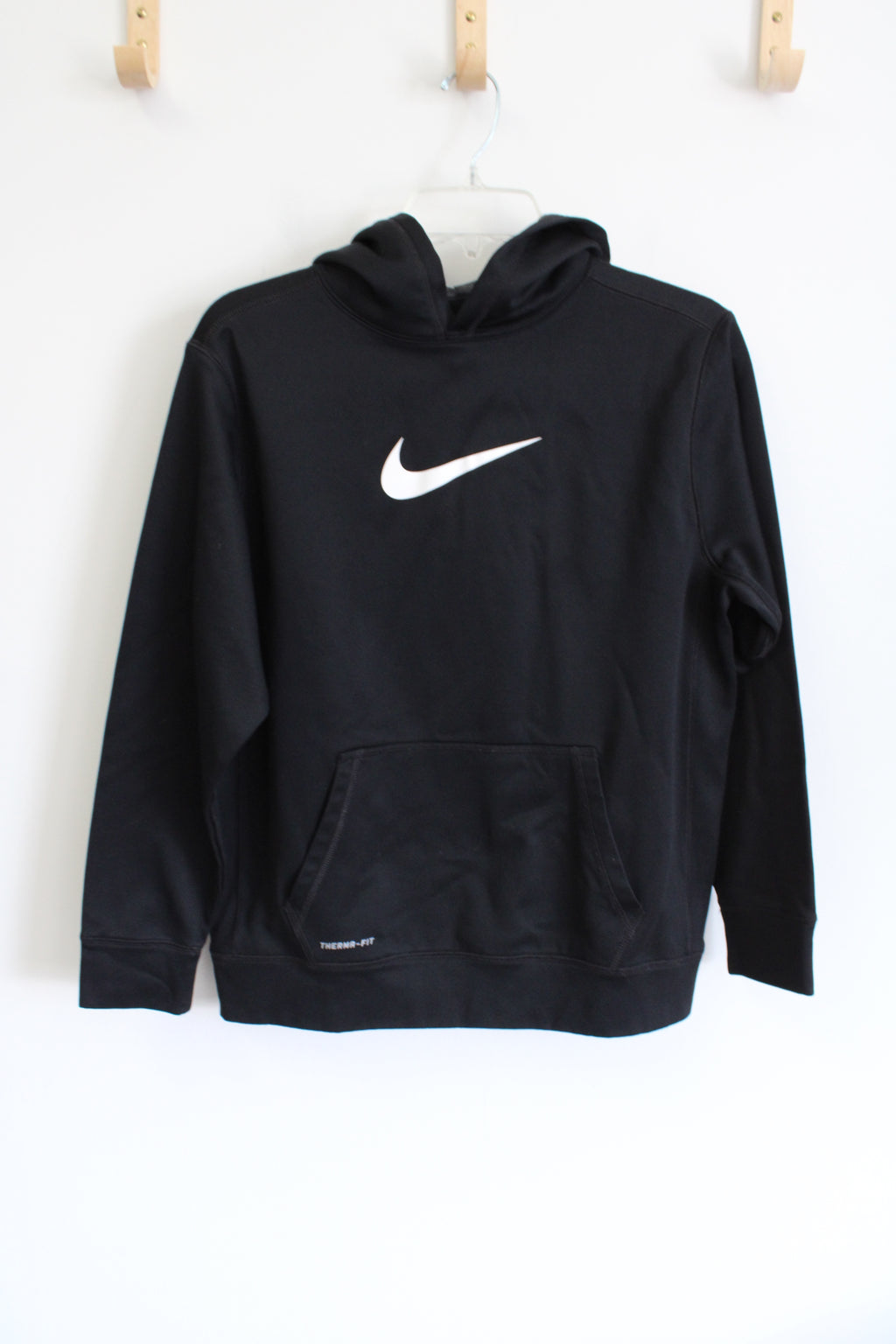Nike Therma-Fit Black Logo Fleece Lined Hoodie | Youth XL (18/20)