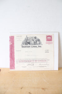 Seatrain Lines Inc. Stock Certificate