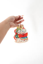 Vintage Carolers Christmas Card Ornament