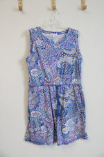 Talbots Blue Pink & Mint Green Patterned Dress | L