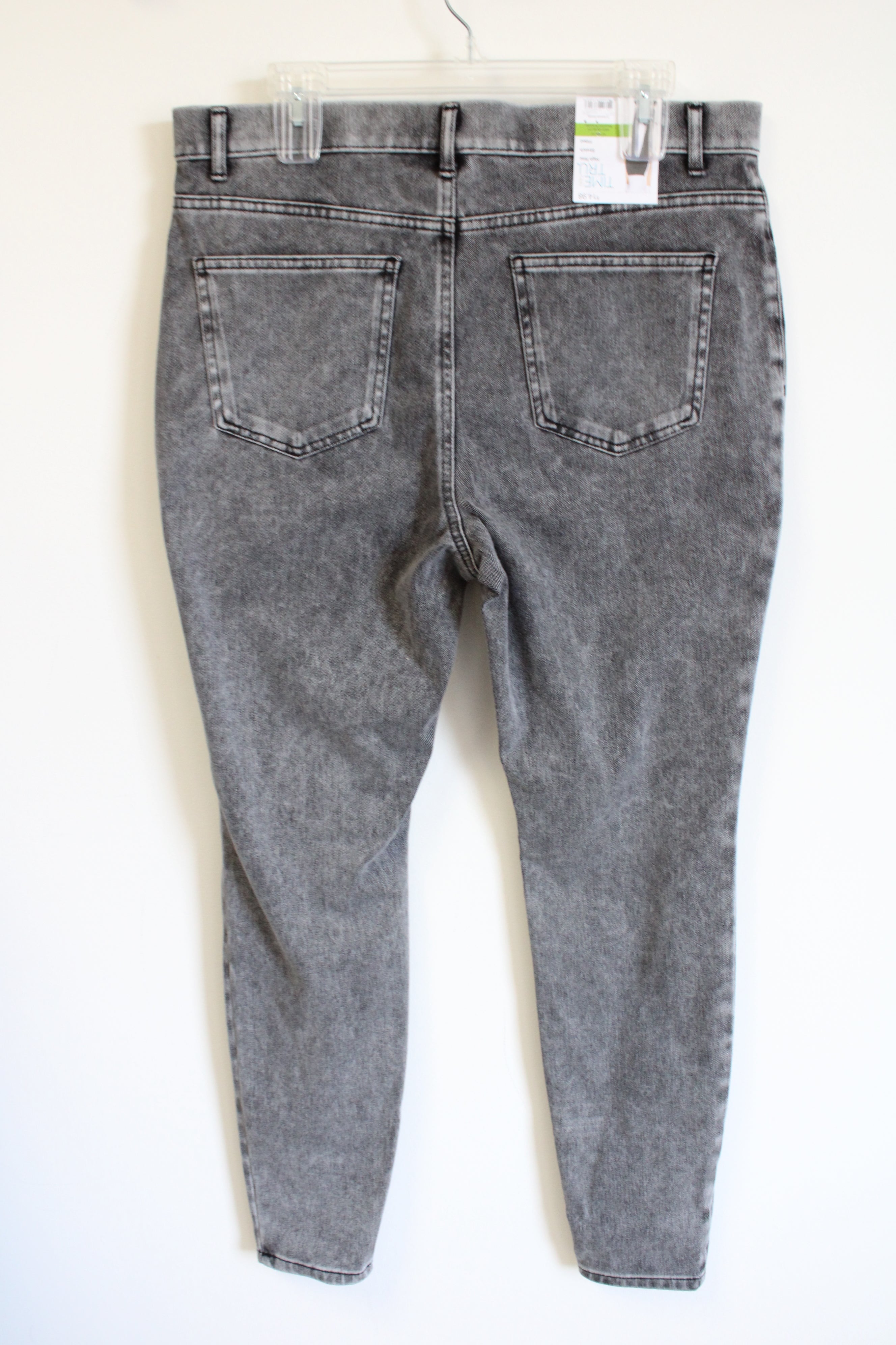 NEW Time And Tru High Rise Stretch Fitted Gray Wash Jegging | XL (16/18)