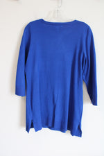 NEW Cable & Gauge Blue Sweater Top | L