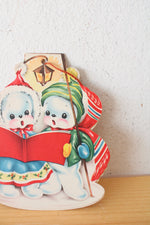Vintage Carolers Christmas Card Ornament