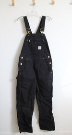Carhartt Relaxed Fit Black Bib Overalls | 30X30