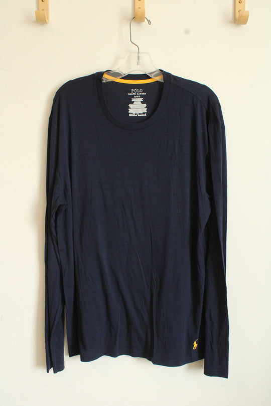 Polo Ralph Lauren Navy Blue Long Sleeve Shirt | Medium