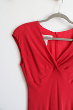 NEW Jones New York Red Silk Cap Sleeve Dress | 10