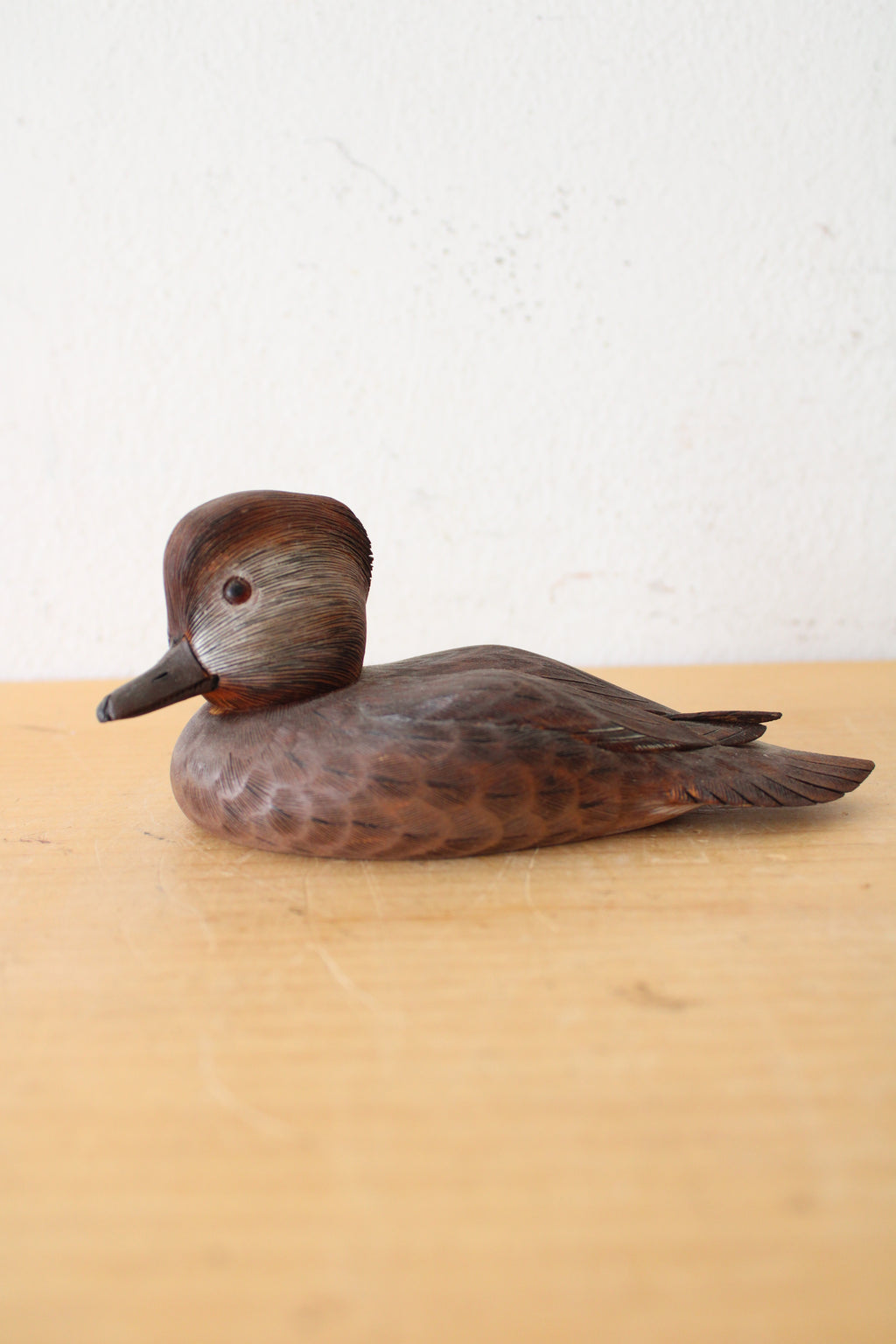 Bill Hickson Hand Painted Wooden Duck Figurine