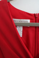 NEW Jones New York Red Silk Cap Sleeve Dress | 10