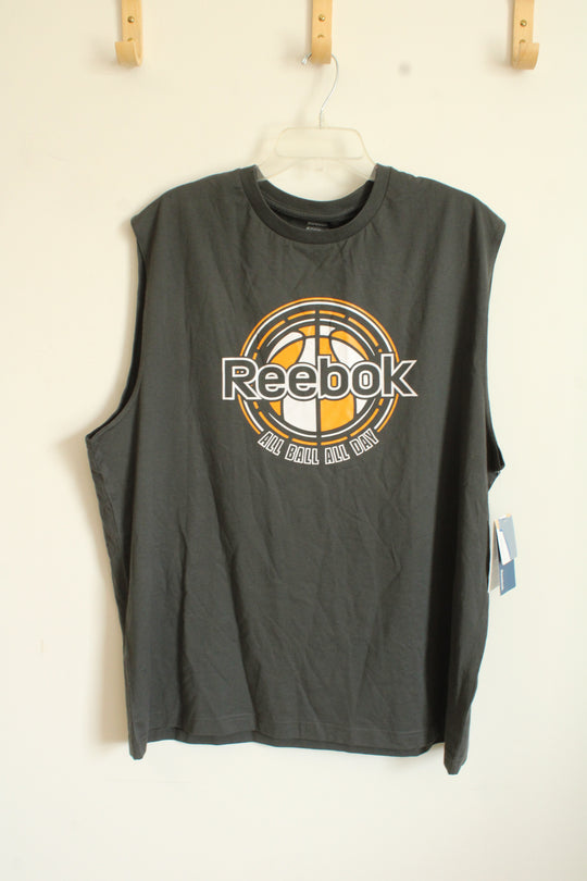 NEW Reebok Gray and Yellow Tank Top | XXL