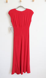 NEW Jones New York Red Silk Cap Sleeve Dress | 10