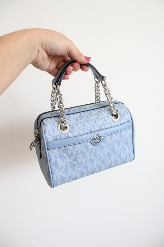 Michael Kors Extra-Small Blue Blaire Duffel Crossbody Bag