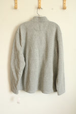 NEW Izod Gray Fleece Lined Quarter Zip Pullover | XXL