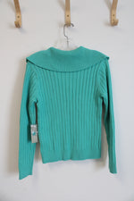 NEW Studio Works Teal Knit Sweater | M