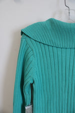 NEW Studio Works Teal Knit Sweater | M
