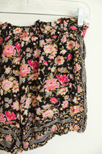 American Eagle Black Pink Floral Shorts | S