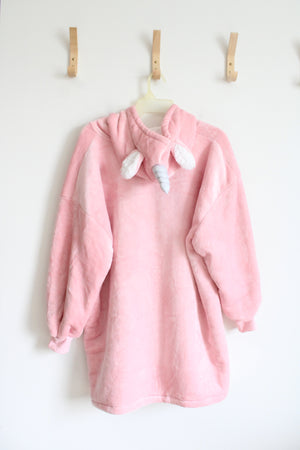 Catalonia Fuzzy Pink Unicorn Oversized Hoodie Blanket