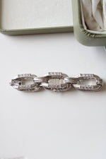 Judith Ripka Sterling Silver CZ Chain Chunky Bracelet