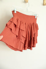 Sincerely Jules Terracotta Tiered Skort | S