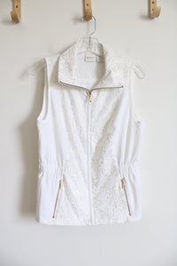 Zenergy White Shimmer Patterned Vest | 0 (SM)