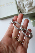 Judith Ripka Sterling Silver CZ Chain Chunky Bracelet