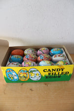 Vintage Decorative Tin Candy Filled Eggs