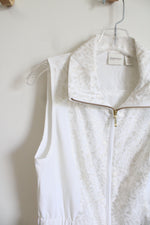 Zenergy White Shimmer Patterned Vest | 0 (SM)