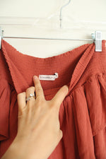 Sincerely Jules Terracotta Tiered Skort | S