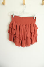 Sincerely Jules Terracotta Tiered Skort | S