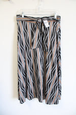 NEW Ann Taylor Black Brown White Patterned Skirt | 6