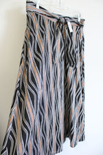 NEW Ann Taylor Black Brown White Patterned Skirt | 6
