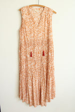 Mystree Orange Floral Tiered Dress | S