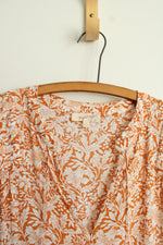 Mystree Orange Floral Tiered Dress | S