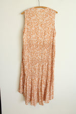 Mystree Orange Floral Tiered Dress | S
