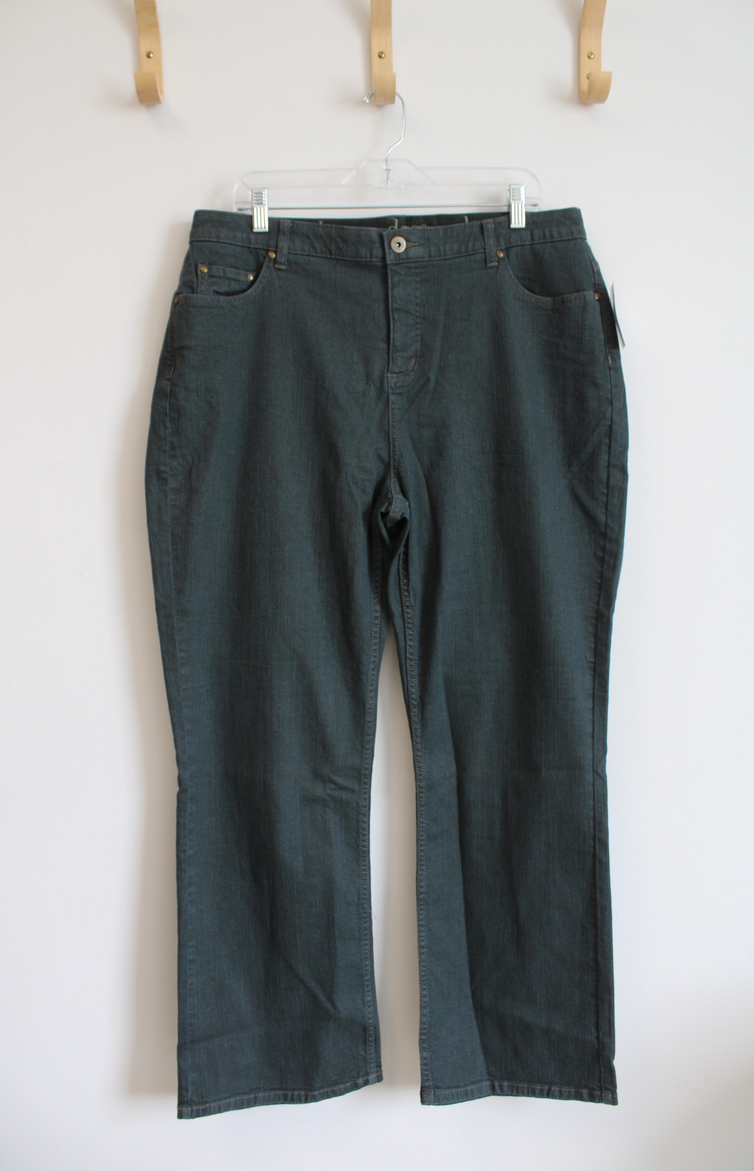 NEW Denim & Co. Green Jeans | 18W Petite
