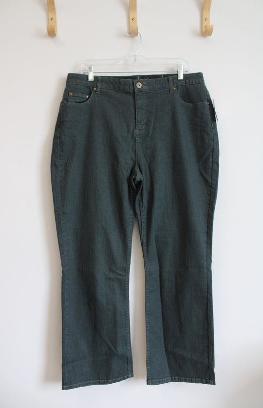 NEW Denim & Co. Green Jeans | 18W Petite