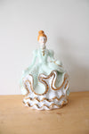 Vintage Southern Belle Mint Green Porcelain Figurine Music Box