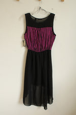 NEW Millennium Hot pink and Black Hi-Lo Dress | S