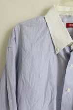 NEW Izod Luxury Sport Violet Stencil Striped Button Down Shirt | XL