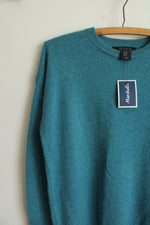 NEW Tahari Teal Blue 2-Ply Cashmere Sweater | XS