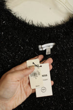 NEW Express x Negin Mersalehi Fuzzy Shimmer LS Sweater Dress | S