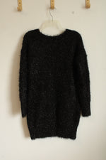 NEW Express x Negin Mersalehi Fuzzy Shimmer LS Sweater Dress | S