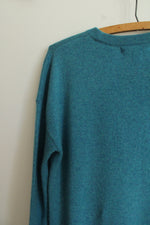 NEW Tahari Teal Blue 2-Ply Cashmere Sweater | XS