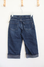 NEW OshKosh Embroidered Hem Denim Capri Pants | Youth 14/16