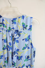 Banana Republic Blue Floral A-Line Dress | 12