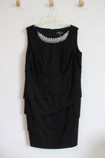 Dressbarn Black Pearl Lined Sheath Dress | 16