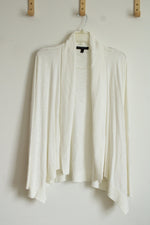 Banana Republic Ivory Open Front Draped Cardigan | M