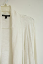 Banana Republic Ivory Open Front Draped Cardigan | M